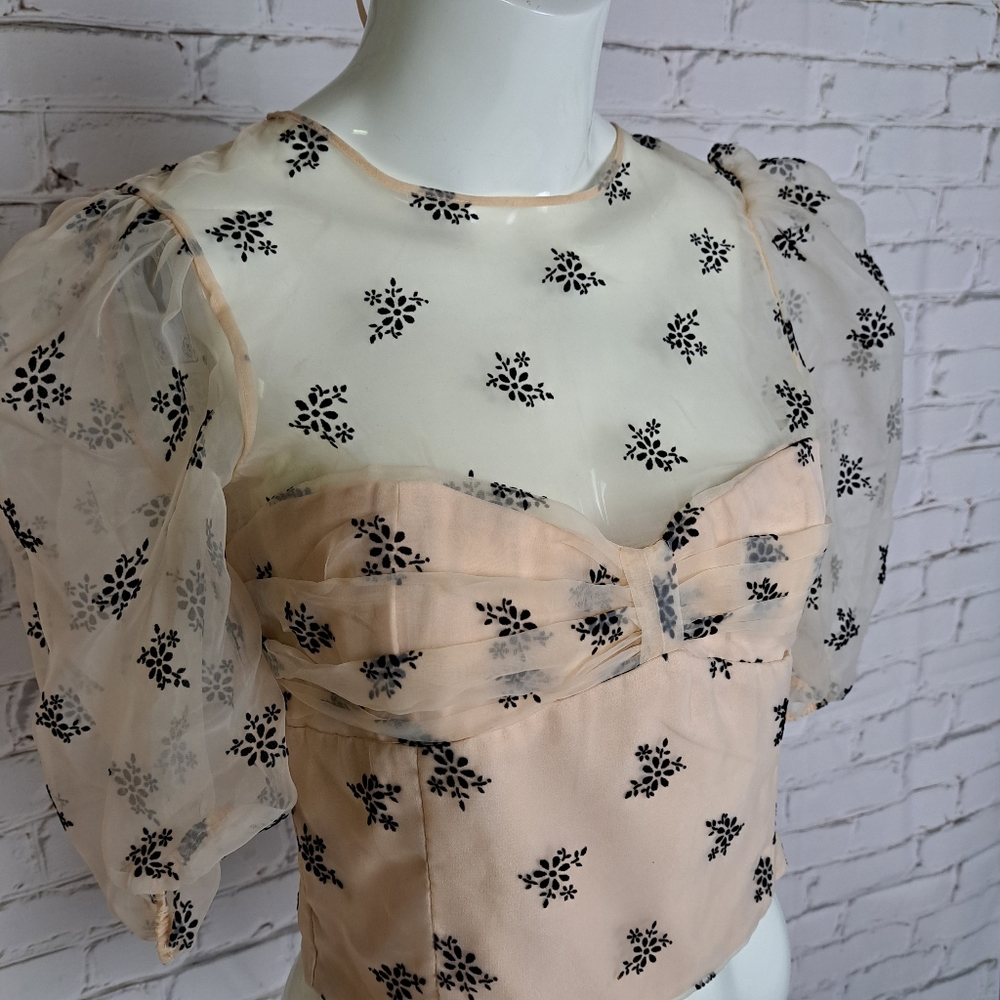 Zara Organza Pastel Top - Picture 5 of 16